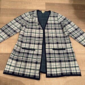 APPLESEEDS WOMENS BLACK AND WHITE CARDIGAN XL